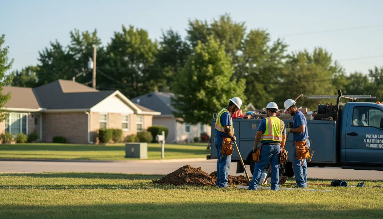 Residential water line and bathroom plumbing service in Keno, OR